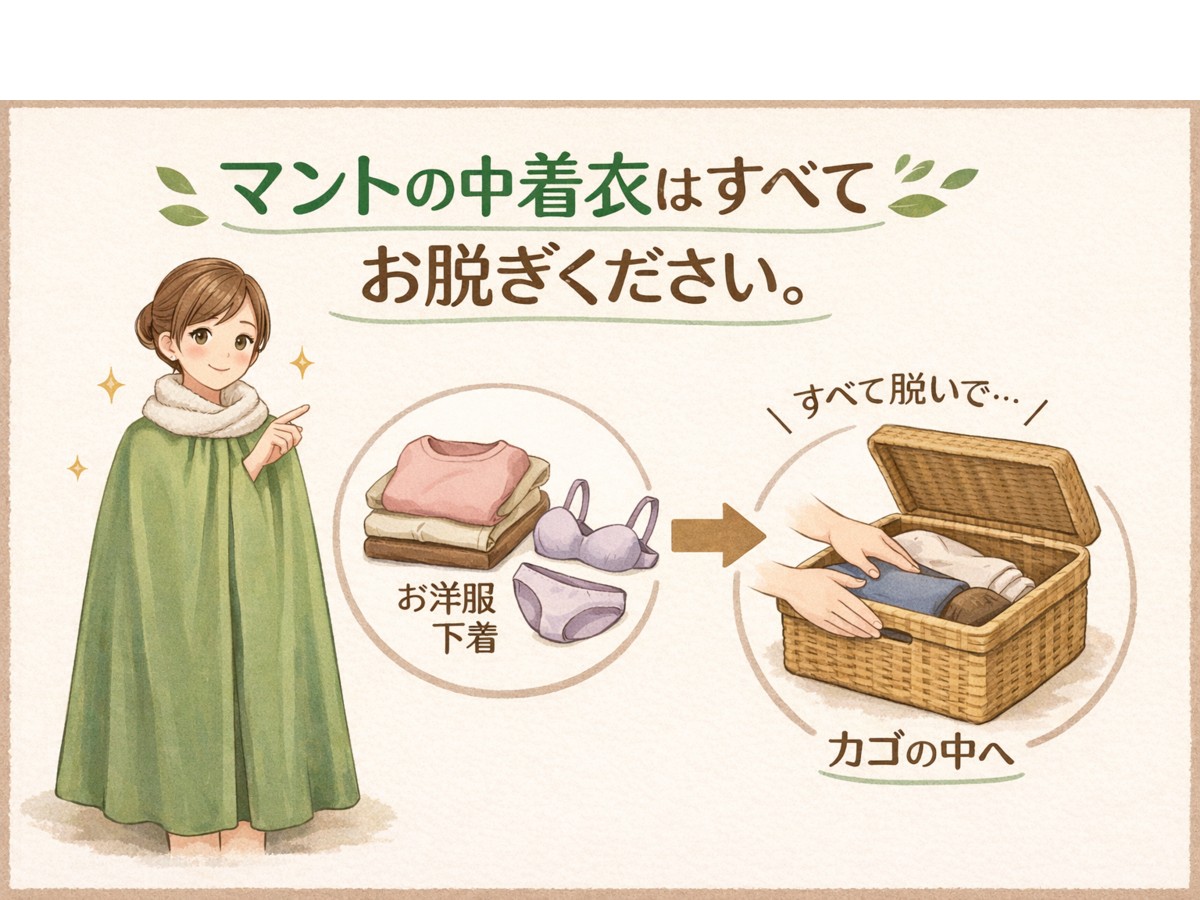 よもぎ蒸しのお着換え方法